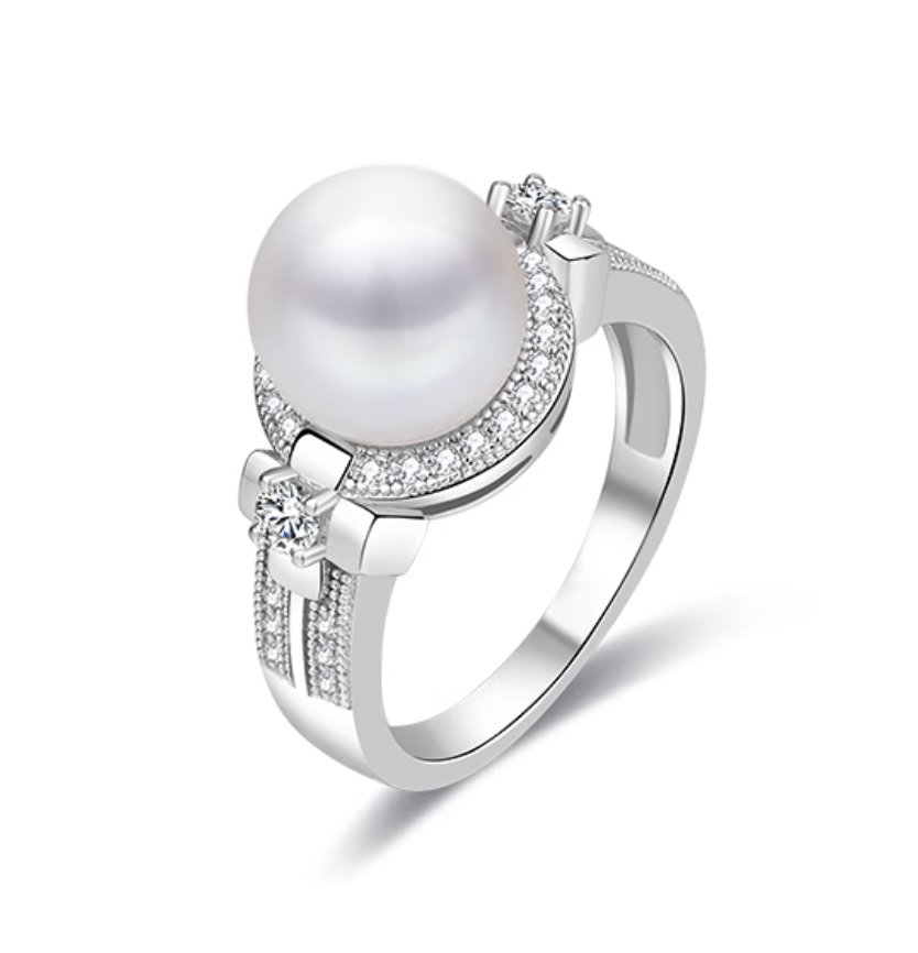 Embrace Collection 9.0-10.0 mm Golden South Sea Pearl Ring 5.5 by Pearl Paradise