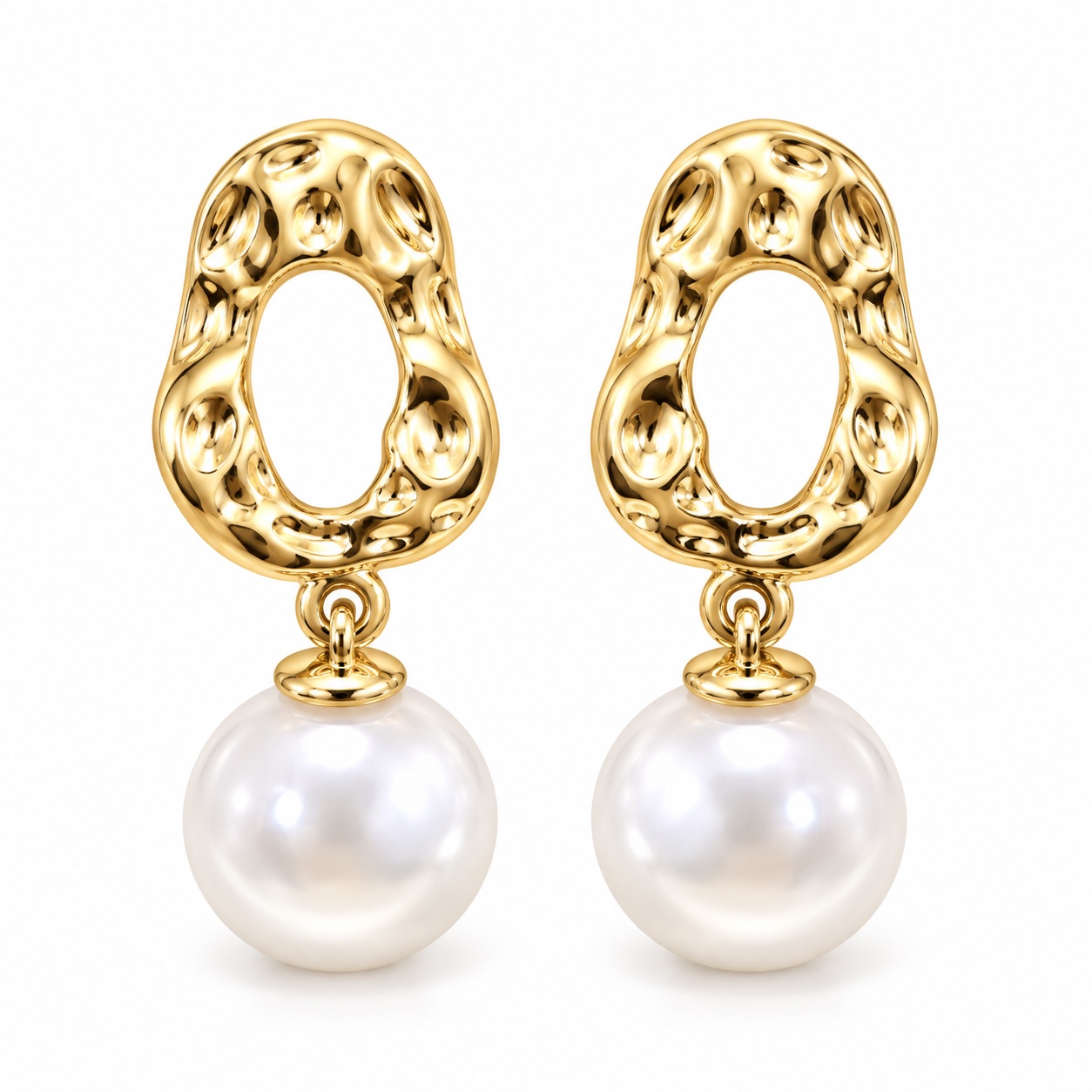White Freshwater Pearl & Earrings