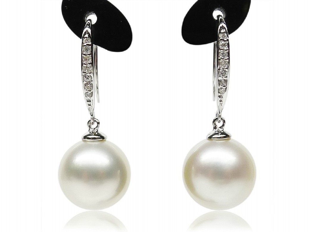 Akoya Pearl Earrings 14K White Gold [AE788438C] - $399.99 - Pearls ...