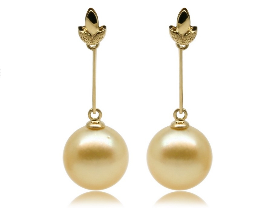 18ct Yellow Gold South Sea Pearl Earrings | Cerrone Jewellers