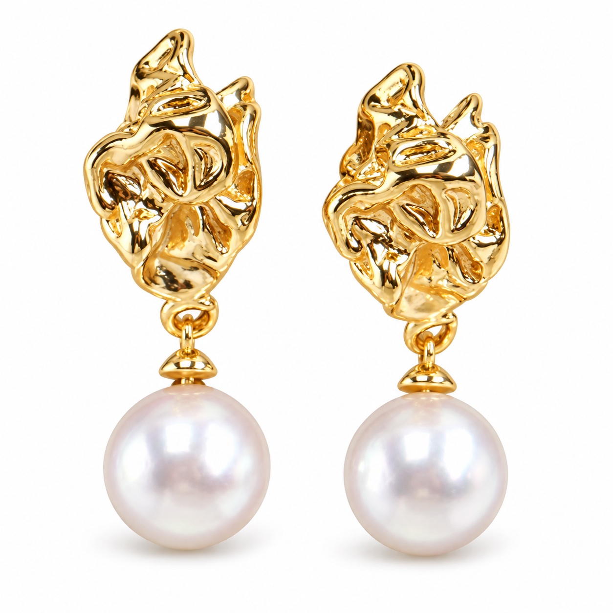 White Freshwater Pearl Earrings
