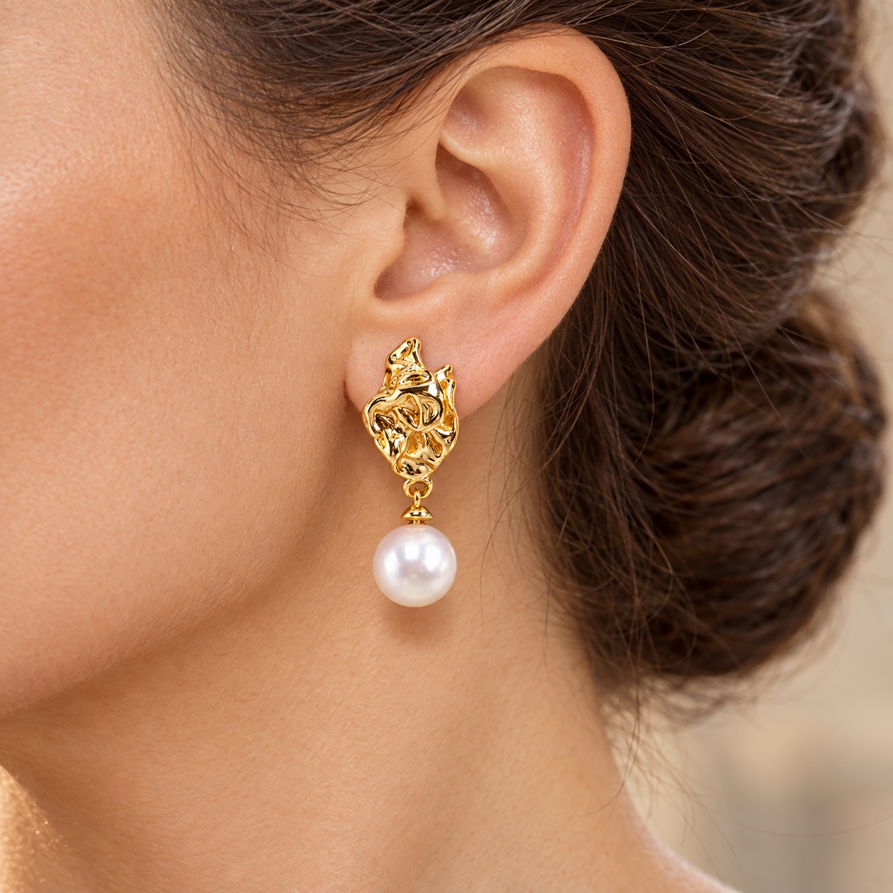 White Freshwater Pearl Earrings
