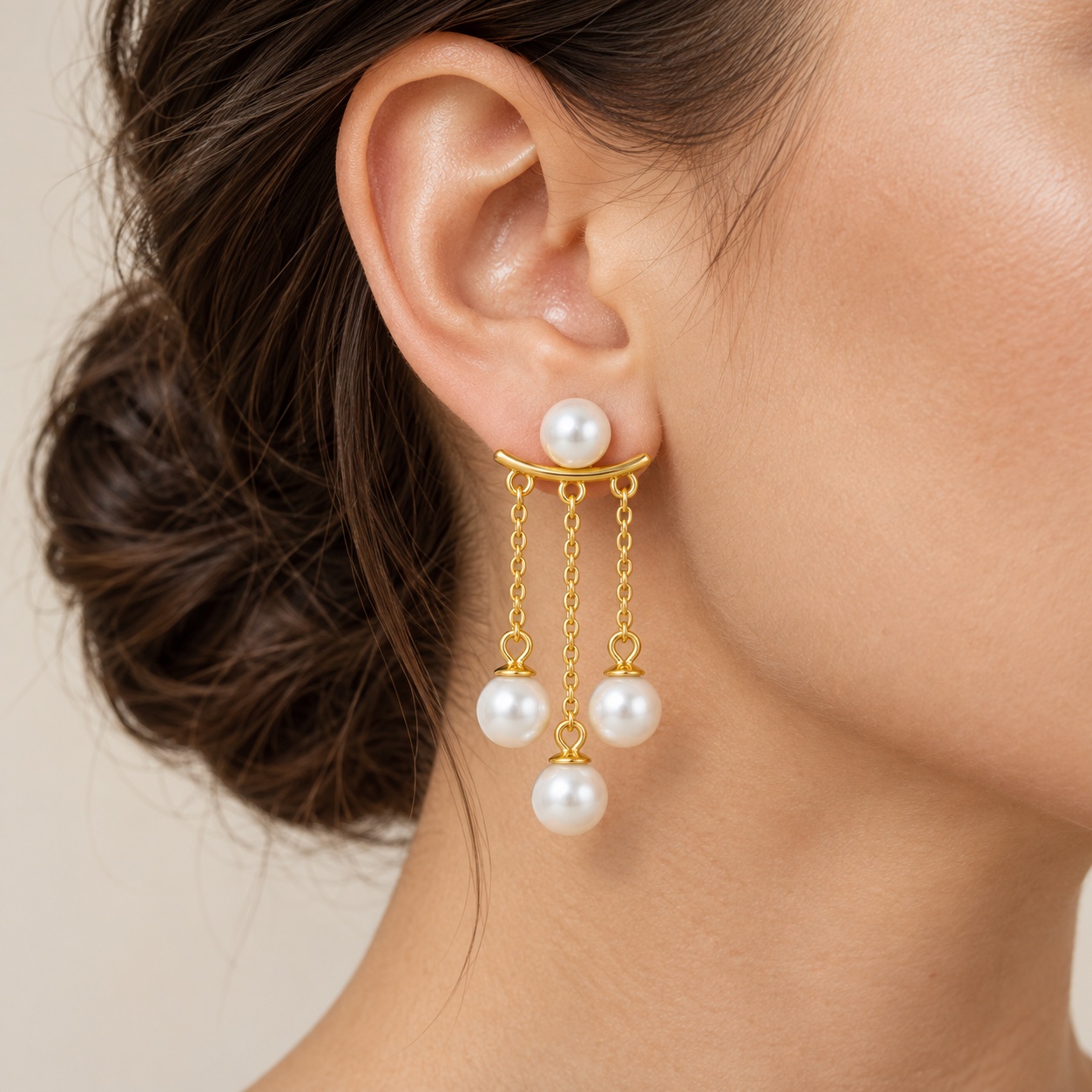 White Freshwater Pearl & Cubic Zirconia Earrings