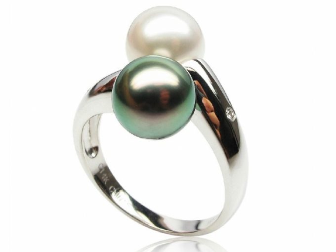 Tahitian and South Sea Pearl and Diamond Ashlynn Ring